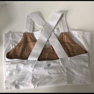 White lululemon workout tank